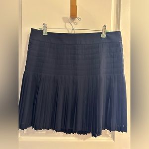 J. Crew Navy Chiffon Pleated Skirt
